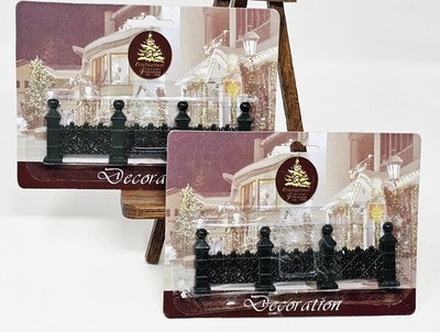 Enchanted Forest Mini Metal Fence 5.5'' L Set of 2 Christmas Decoration #289-1709