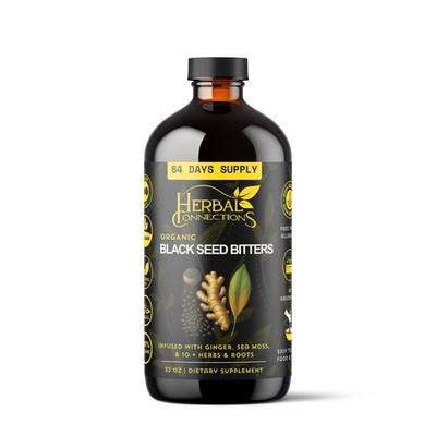 Herbal Connections Organic Blackseed Bitters - 32 Ounces (64 Day Supply)