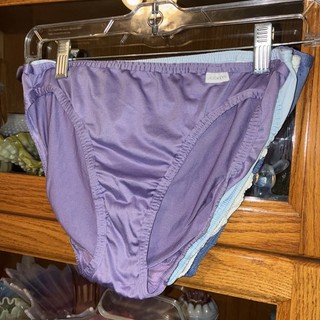 4 Pair Vintage 90s Jockey Sz 6 Hi Cut panties Bikinis Poly Lycra Smooth Sleek