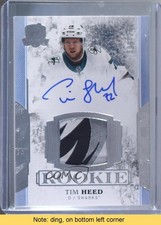 2017-18 Upper Deck The Cup Rookie /249 Tim Heed #98 Patch Auto READ a1h