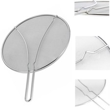 Image of 13Inch Stainless Steel Fine Mesh Splatter Screen with Resting Feet Kitchen 33mm