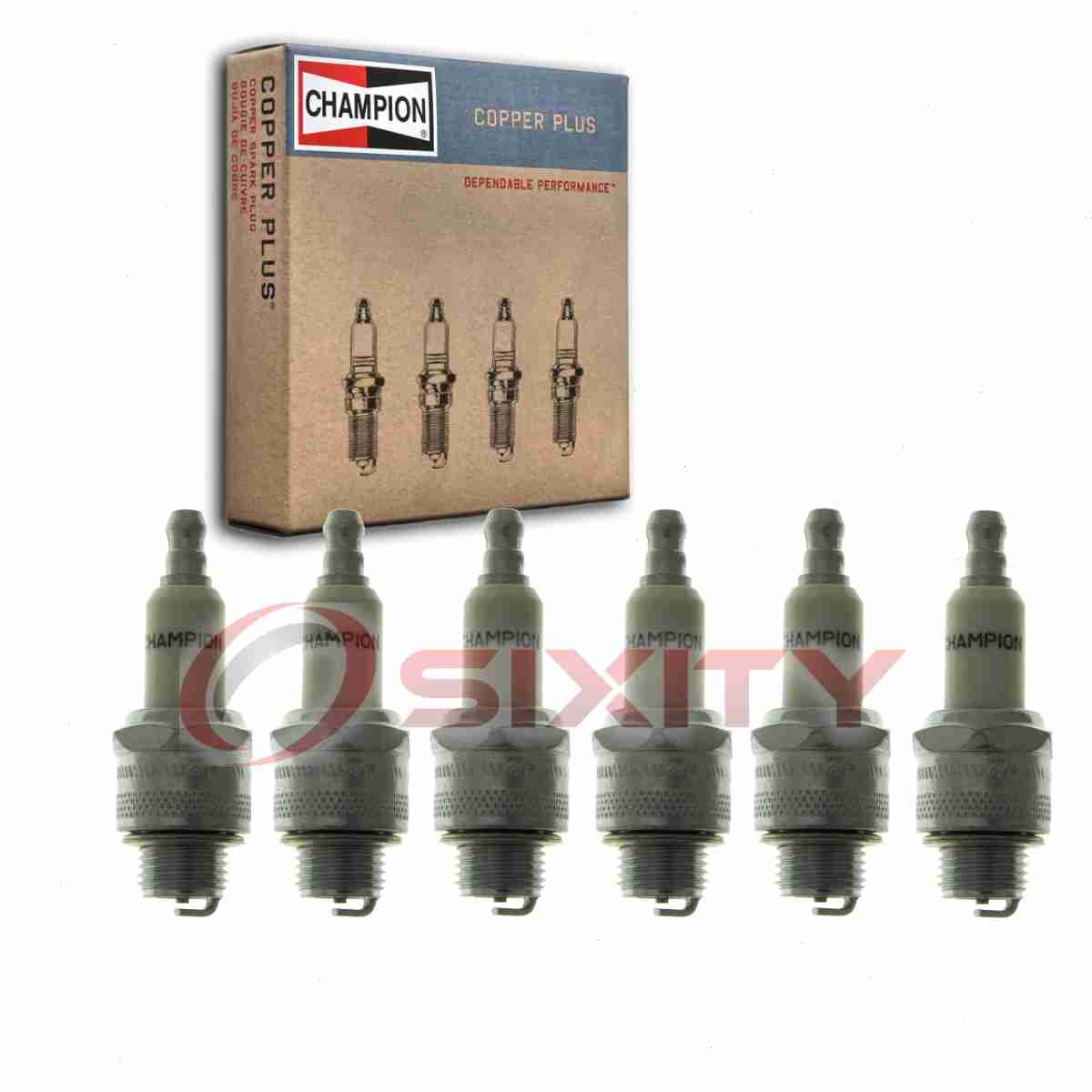6 pc Champion Copper Plus 845 Spark Plugs for LM46 J17LM GL4 CS42 CS4 B4LMY cd
