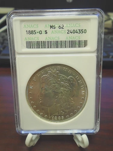 1885 O United States Morgan Silver Dollar ANACS MS 62 Great Coin "Old Holder"