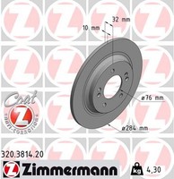 2X Zimmermann Bremsscheibe Coat Z 320.3814.20 FüR Optima PDE Hyundai KIA Soul PD