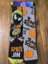 Space Jam A New Legacy 2 Pair Crew Socks Shoe Size 6-12 NWT