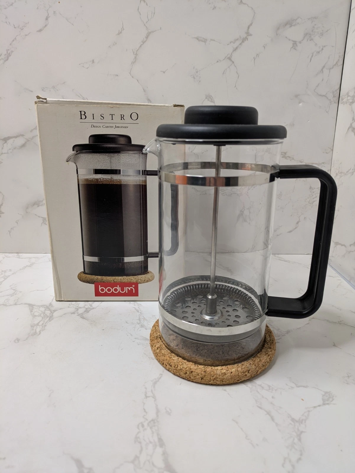 Vintage Bodum French Press Coffee Maker Fresh Coffee Cafetière 8 Cup