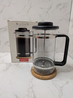 Vintage Bodum French Press Kaffeemaschine frischer Kaffee Cafetière 8 Tassen