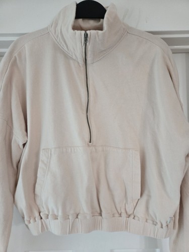 VUORI Sunnyside Half-Zip Pullover Sweatshirt WOMENS LARGE Alabaster Beige TERRY - Picture 2 of 8