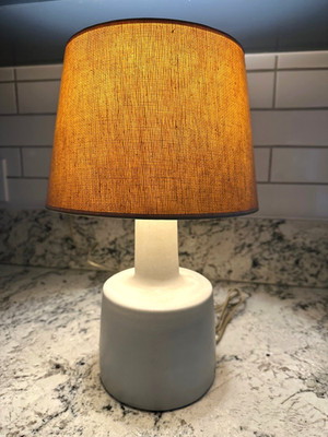 JANE & GORDAN MARTZ Marshall Studios MCM Lamp Matte White 60s w/ Original Shade