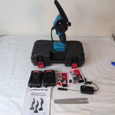 Mini Electric Chainsaw With Two 48V Batteries 6 Inch