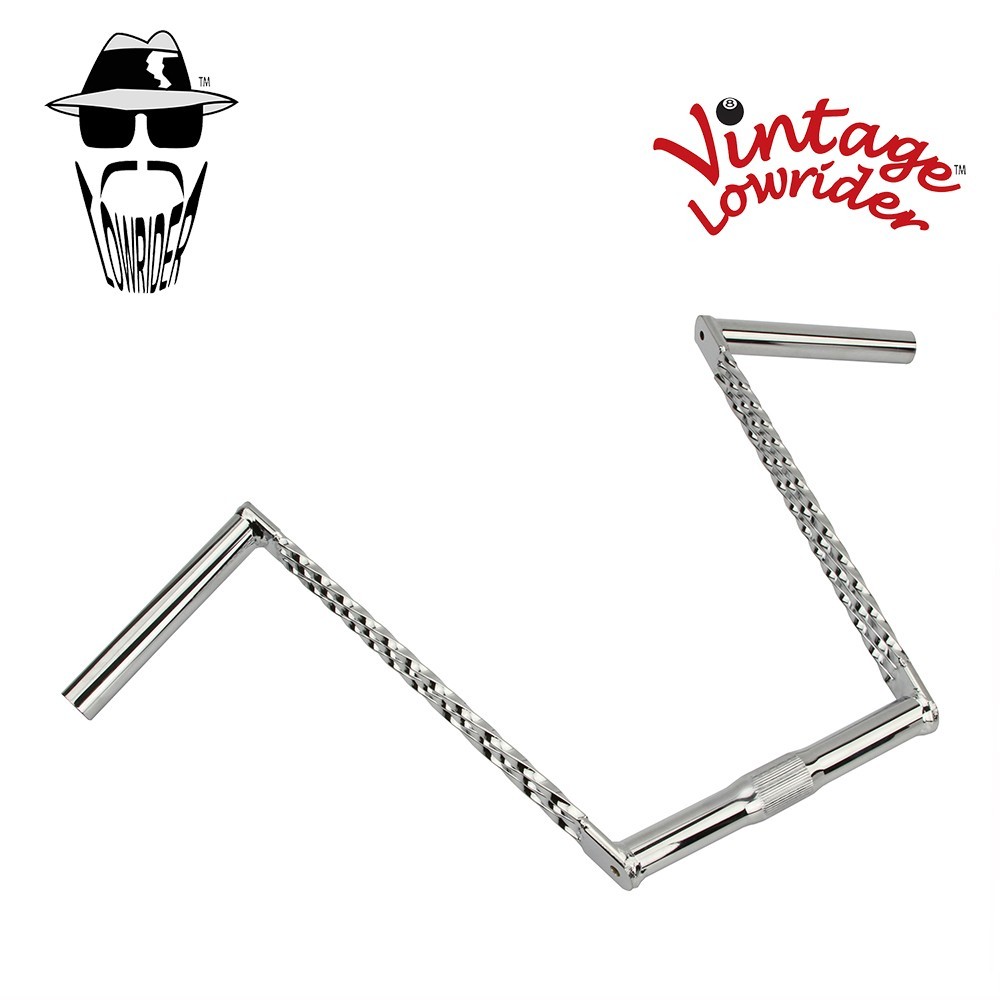 Triple Twisted Handlebar 12" 25.4mm Chrome