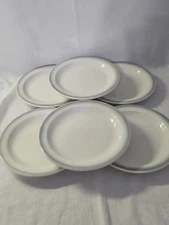 Homer Laughlin Best China Blue/gray Band 6.5 Inch Plates, Set Of 6