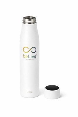 BeLive Smart Water Bottle   Premium Stainless Steel, UV-C Self-Cleaning Lid, ...