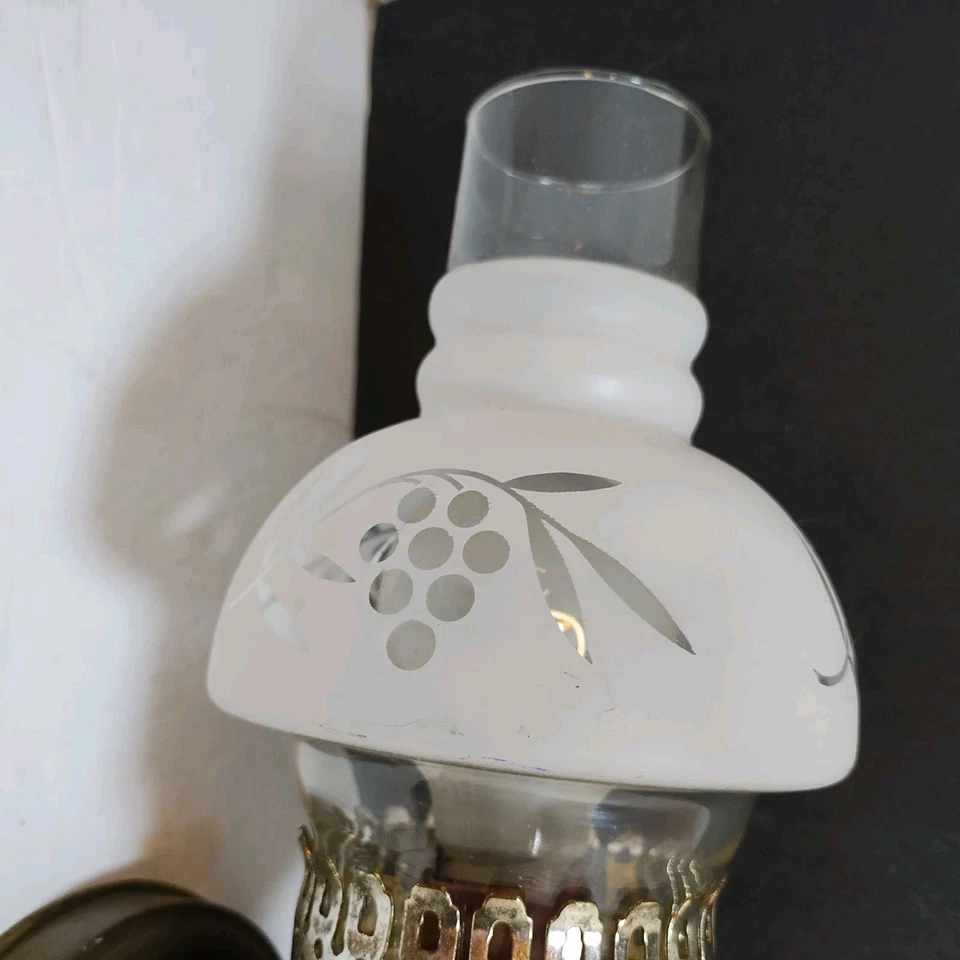 Aplique de pared vintage de vidrio esmerilado estilo huracán brazo ajustable vid Foto 4 de 4