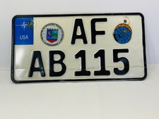 U.S. Forces in Germany license plate, a specialized registration plate w/decals!