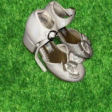 Rachel Shoes kids' gold glitter bow mary jane dress shoes