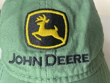 John Deere Farm Equipment Toddler One Size Green Cotton Elastic Back Cap Hat