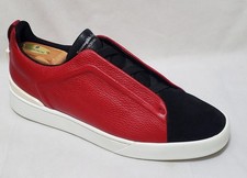 Zegna Couture Triple Stitch Low Top Sneakers Leather Men's US Size 11-EU Sz 10