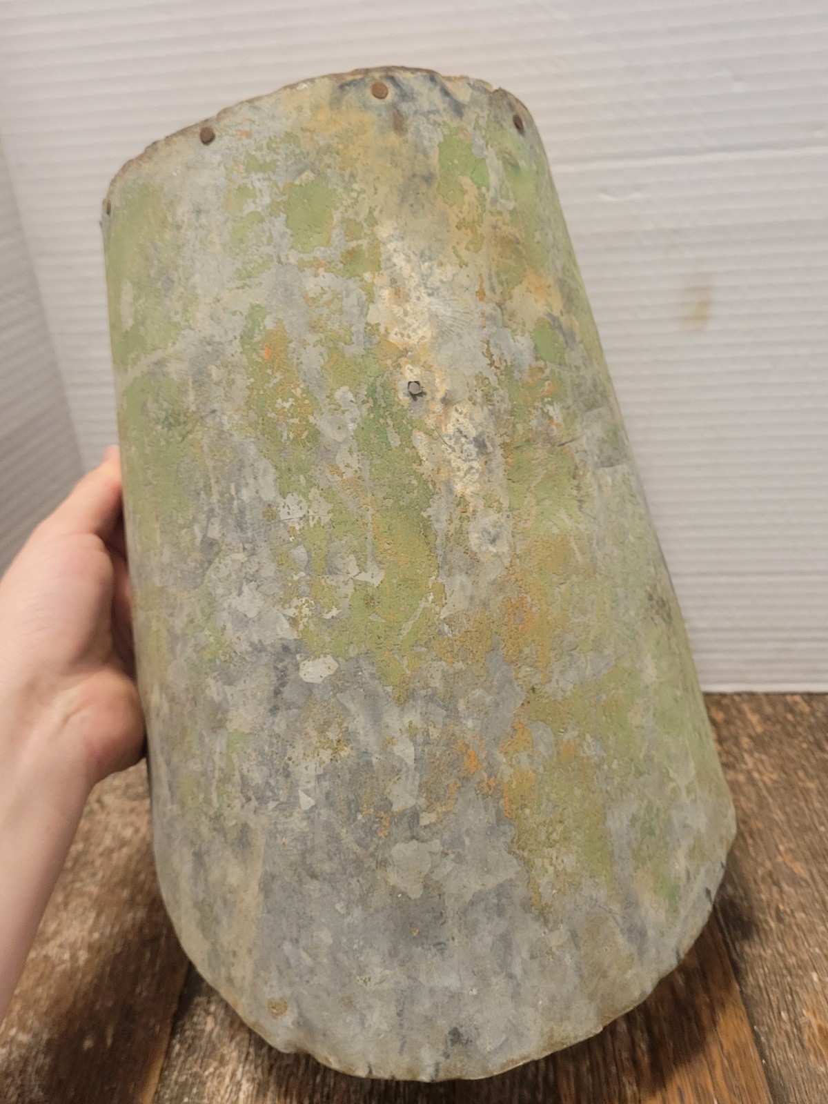 Vintage Large Grain Feed Scoop Metal  & Wood Farmhouse Rustic 12.5" Primitive 