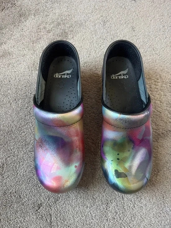Dansko Professional Multicolor Abstract Leather C… - image 2