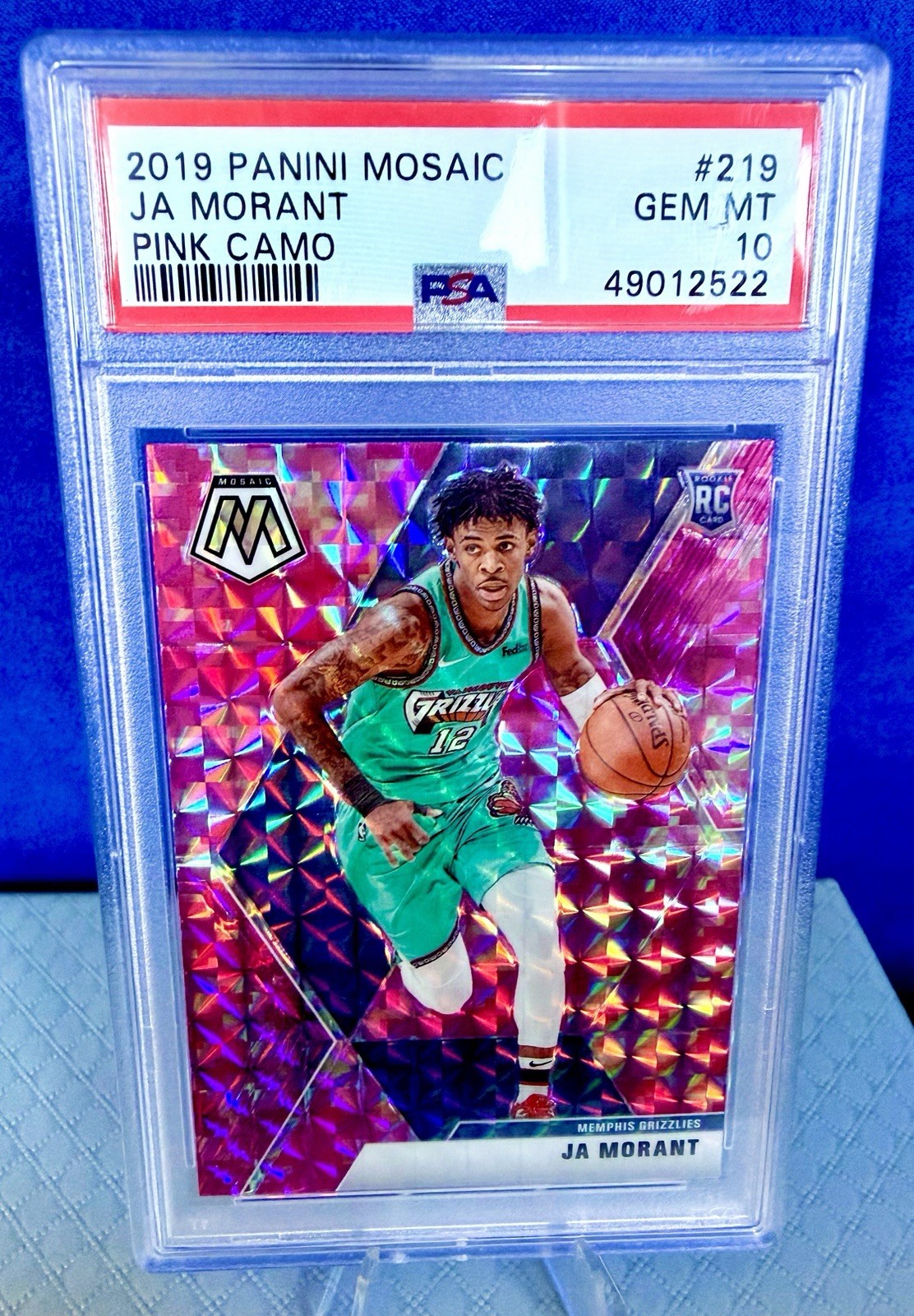 2019-20 Panini Mosaic - Rookies Ja Morant #219 Pink Camo Prizm (RC)