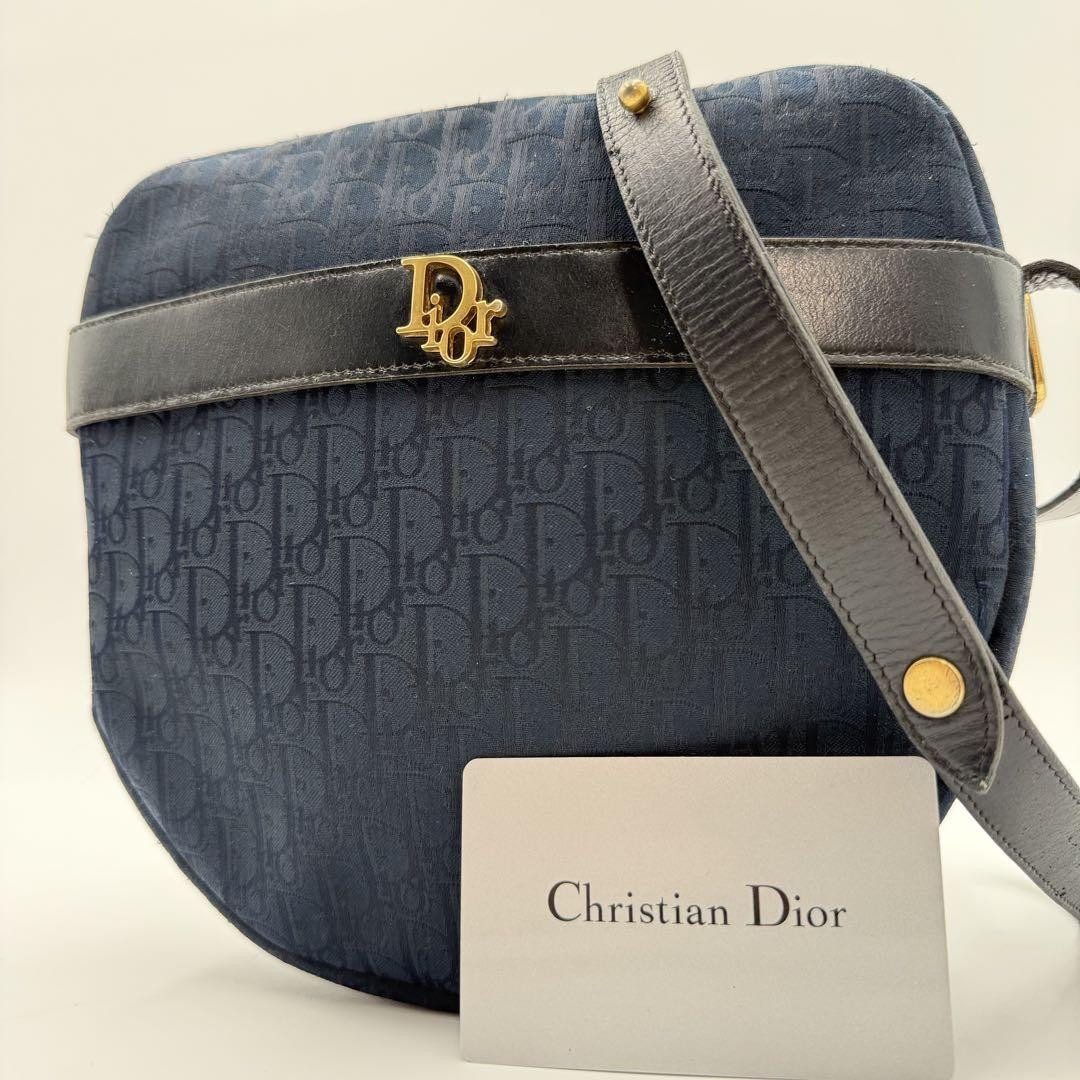 Christian Dior Trotter Leather Logo Shoulder Bag Luxury Designer New