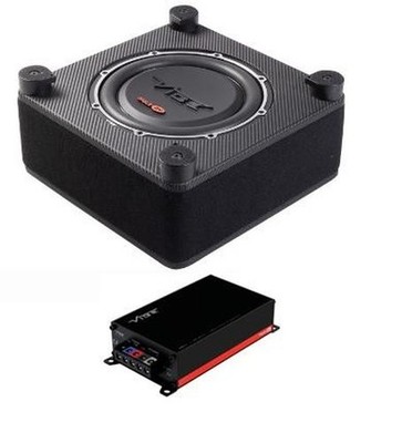 Vibe Blackair 25.4cm Kompakt Subwoofer Gehäuse + Verstärker 900W Peak Für VW T5/