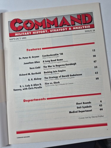 Command Magazine 24 -Czechoslovakia, XTR Corp, VGC, game inc, counters unpunched - Picture 9 of 18
