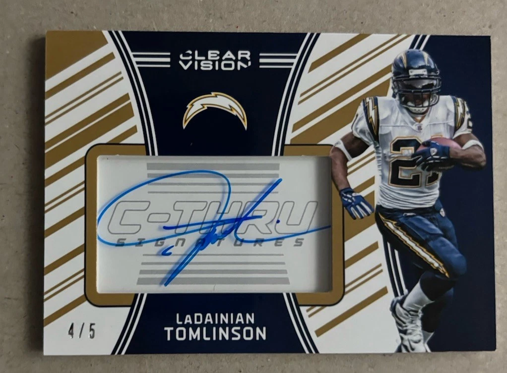 LaDainian Tomlinson Football Autographed Sports Trading Cards for