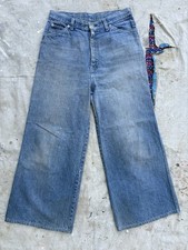 1970s Wide Legged Levi s Denim Light Wash Jeans, 30W 29L and 12 Leg Opening