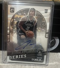 2021-22 Panini Donruss Optic Signature Series David Duke Jr #SS-DDJ Nets RC