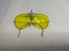 OCCHIALI DA SOLE AVIATORE B&L RAY BAN KALICHROME CRISTALLO GIALLO TIRO anni 60 70