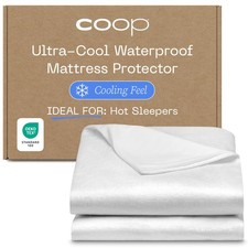 Coop Home Goods Ultra-Cool Waterproof Mattress Protector, Twin XL, Cooling Ma...
