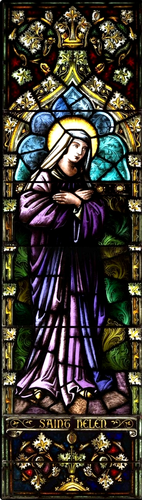 Saint Helen Mayer of Munich Antique Stained Glass Church Window Chapel ...