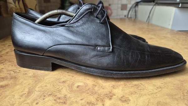 Men Bruno Magli Heels Black Leather 10,5