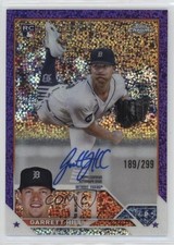 2023 Topps Chrome Update Purple Speckle Refractor 189/299 Garrett Hill Auto 2f9