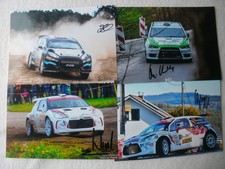 4 szt. Oryginalne autografy - Rallye Intrenational