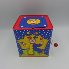 Vintage Schylling 2008 Circus Clown Jack in a Box Musical Wind Up Toy