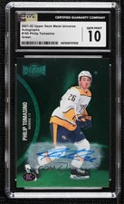 2021 Skybox Metal Universe Rookies Green 2/10 Philip Tomasino CGC 10 Auto 0qi2