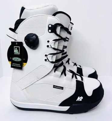 K2 Darko Snowboard Boots Mens 9.5 White Black H4 BOA Intuition New No Box