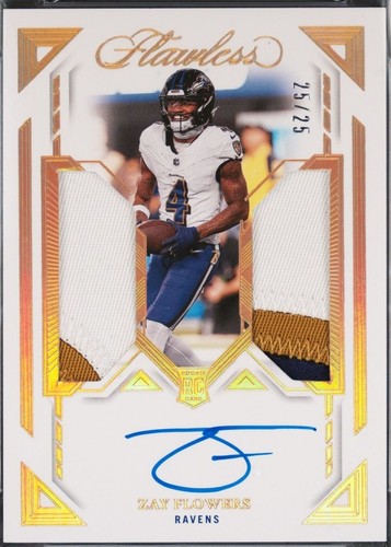 2023 Panini Flawless Collegiate - RPA Emerald #PA-18 Zay Flowers