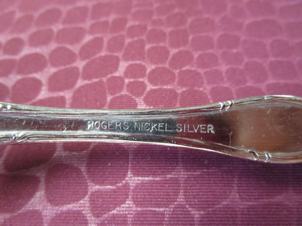 GRAPE Rogers Silverplate Berry o cuchara grande para servir sin monogramas L Foto 4 de 4