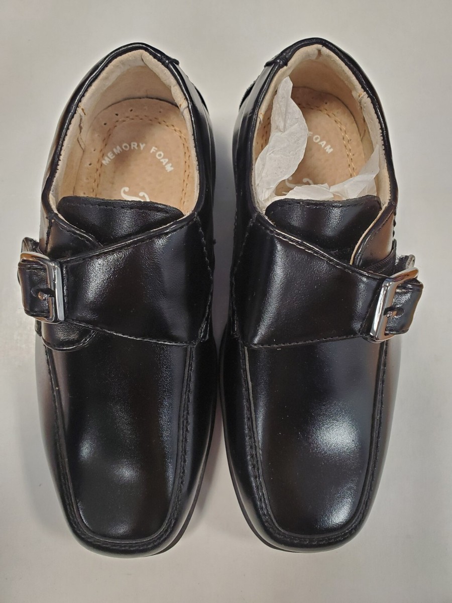 Florsheim Imperial Men’s 10.5 D Black Leather Buckle Strap Dress Shoes Sorrento Plain Toe Single Monk Strap Men main image 3