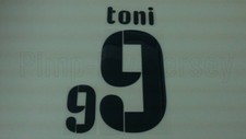 LUCA TONI #9 Italy Away EURO 2008 set nome fatto a mano su misura