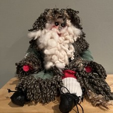 Primitive Christmas Santa Folk Art Country Farmhouse Rag Doll OOAK