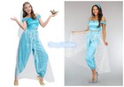 X-C3-1 Deluxe Girl Women  Arabian Princess Genie Jasmine Aladdin Movie Costume