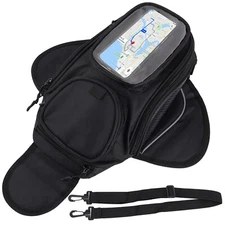 Waterproof Motorcycle Tank Bag Magnetic Saddlebag Motorbike Phone Holder Storage