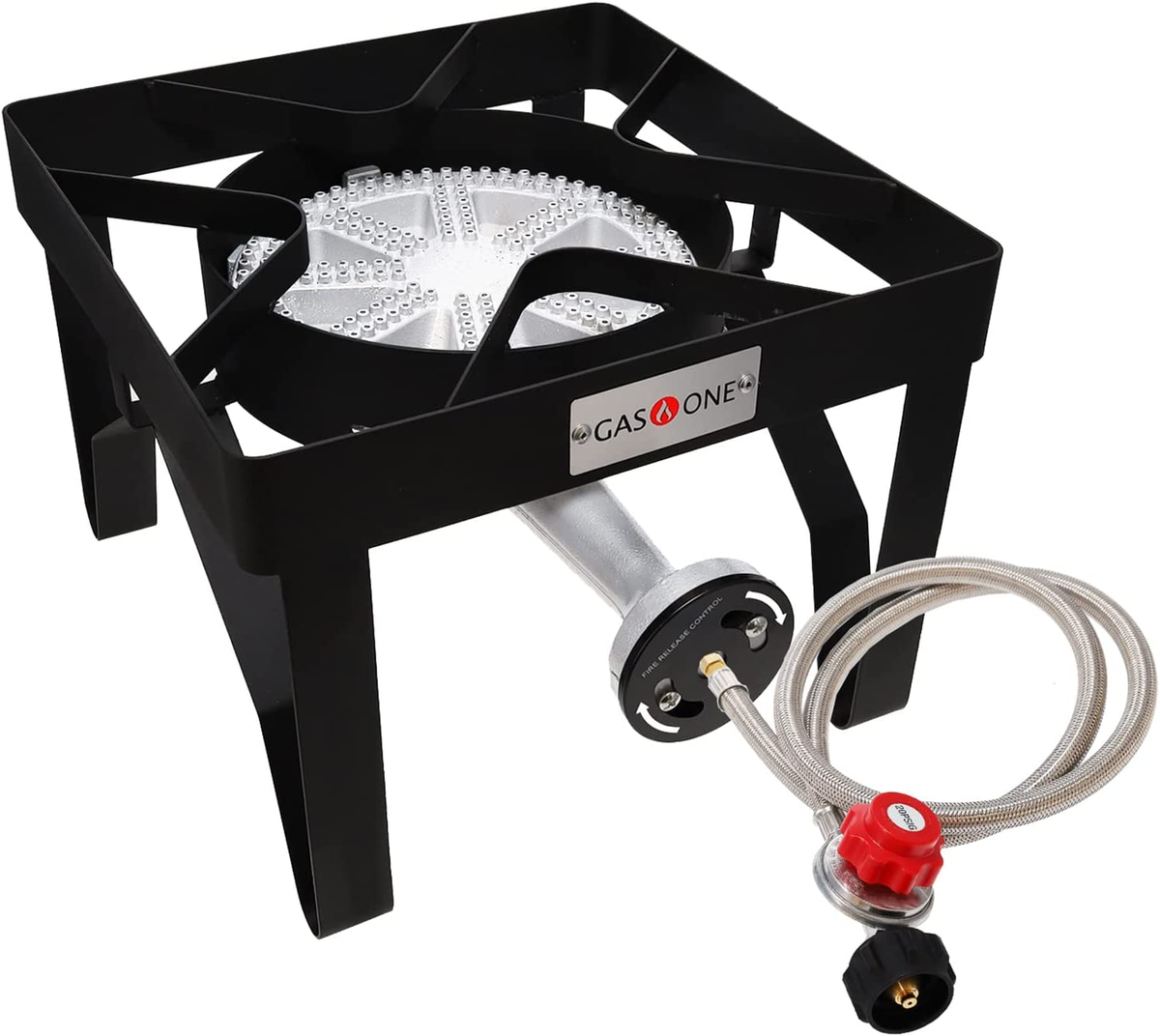 High Output 100,000 BTU Single Burner Propane Stove – Portable Outdoor Cooker For Boiling, Frying, Brewing