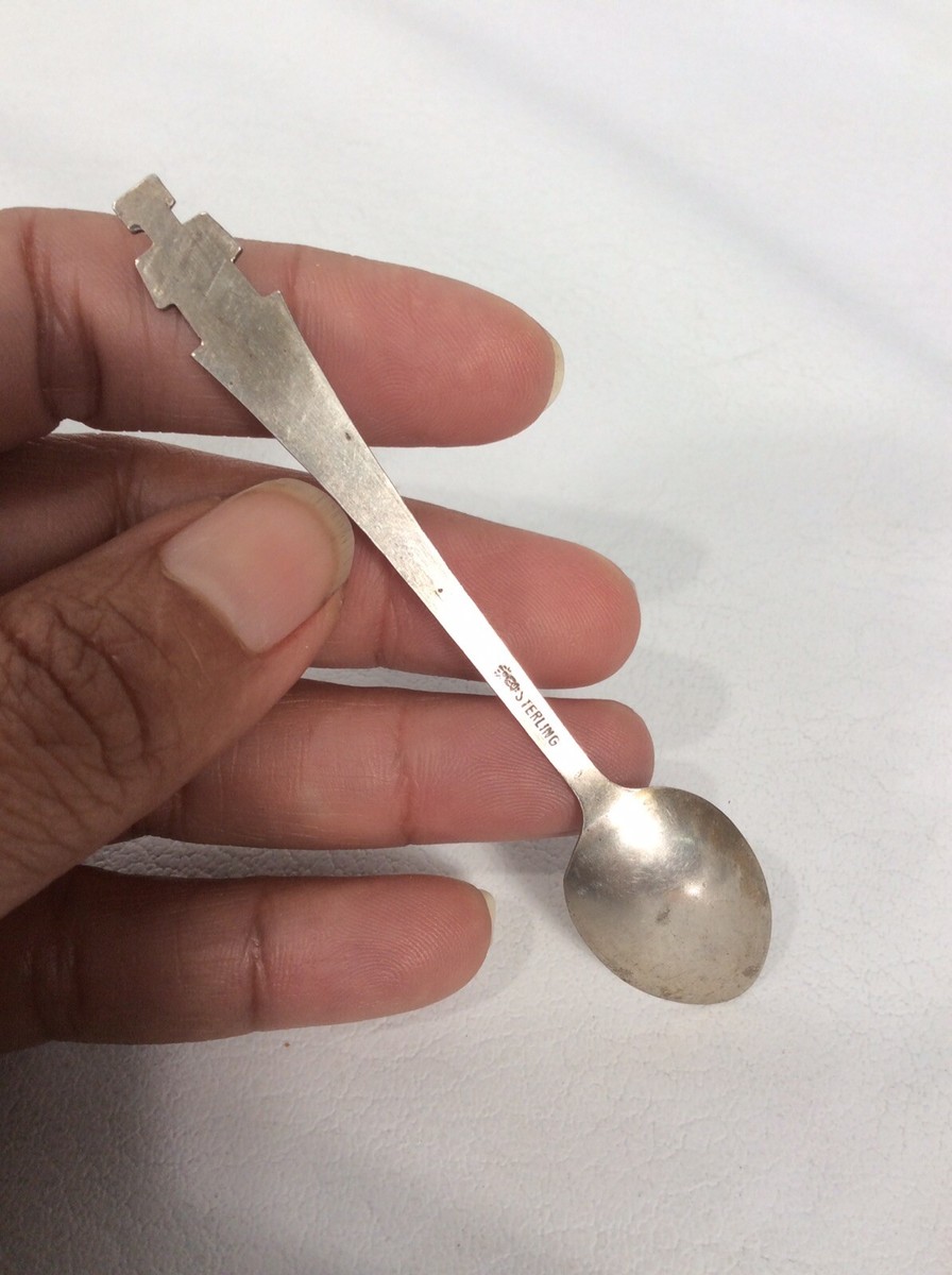 Beautiful Vtg Native American Fred Harvey Era Silver Stamp Spoon