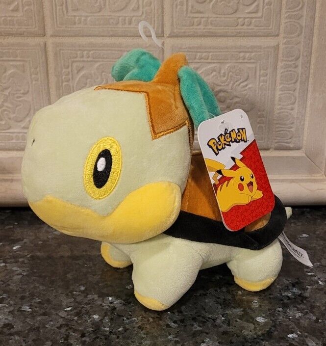 Pokemon 8" Turtwig Plush Stuffed Animal Toy Jazwares NWT💚💛